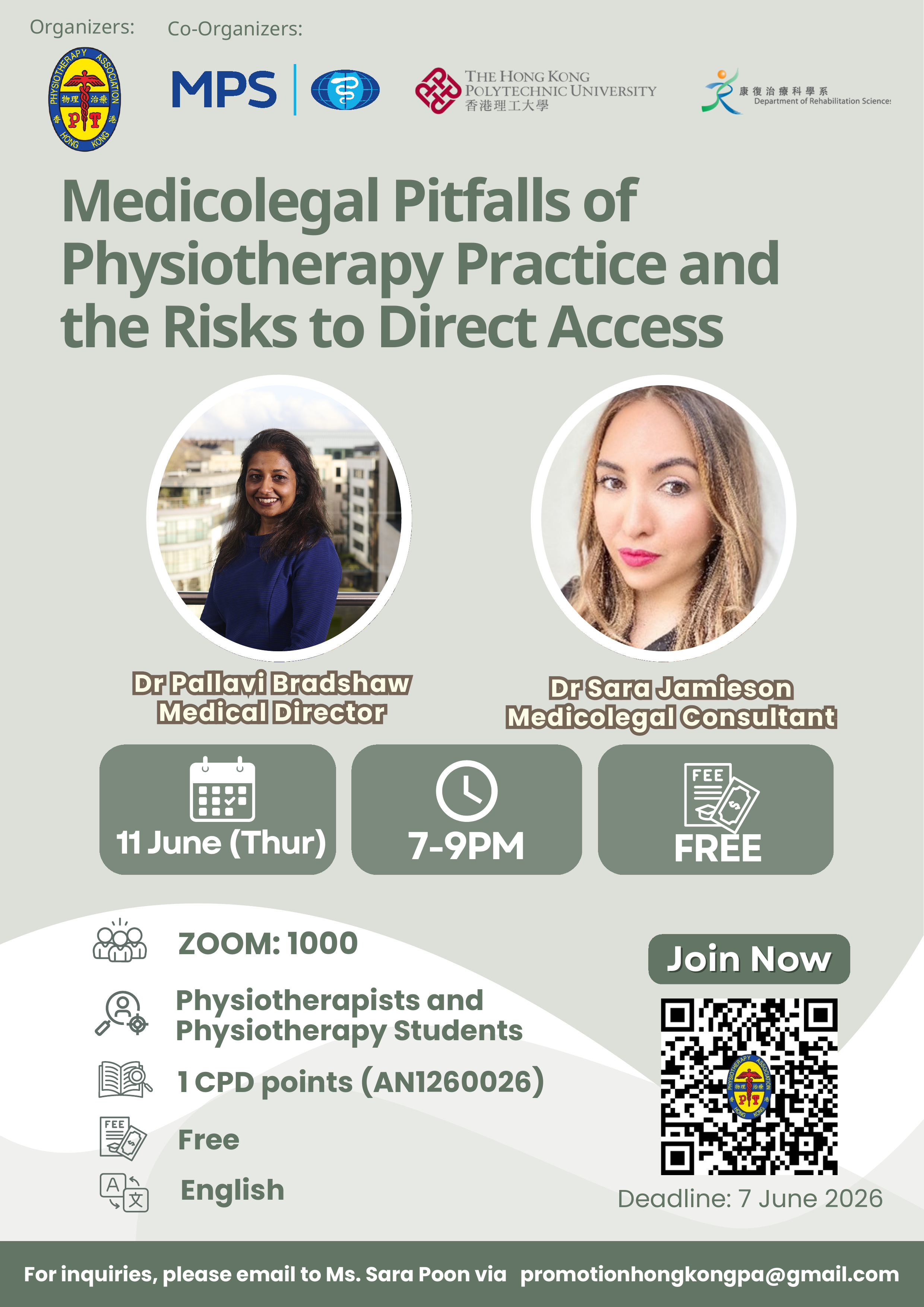 Medicolegal Pitfalls of Physiotherapy Practice and the Risks to Direct Access (Rescheduled Webinar)