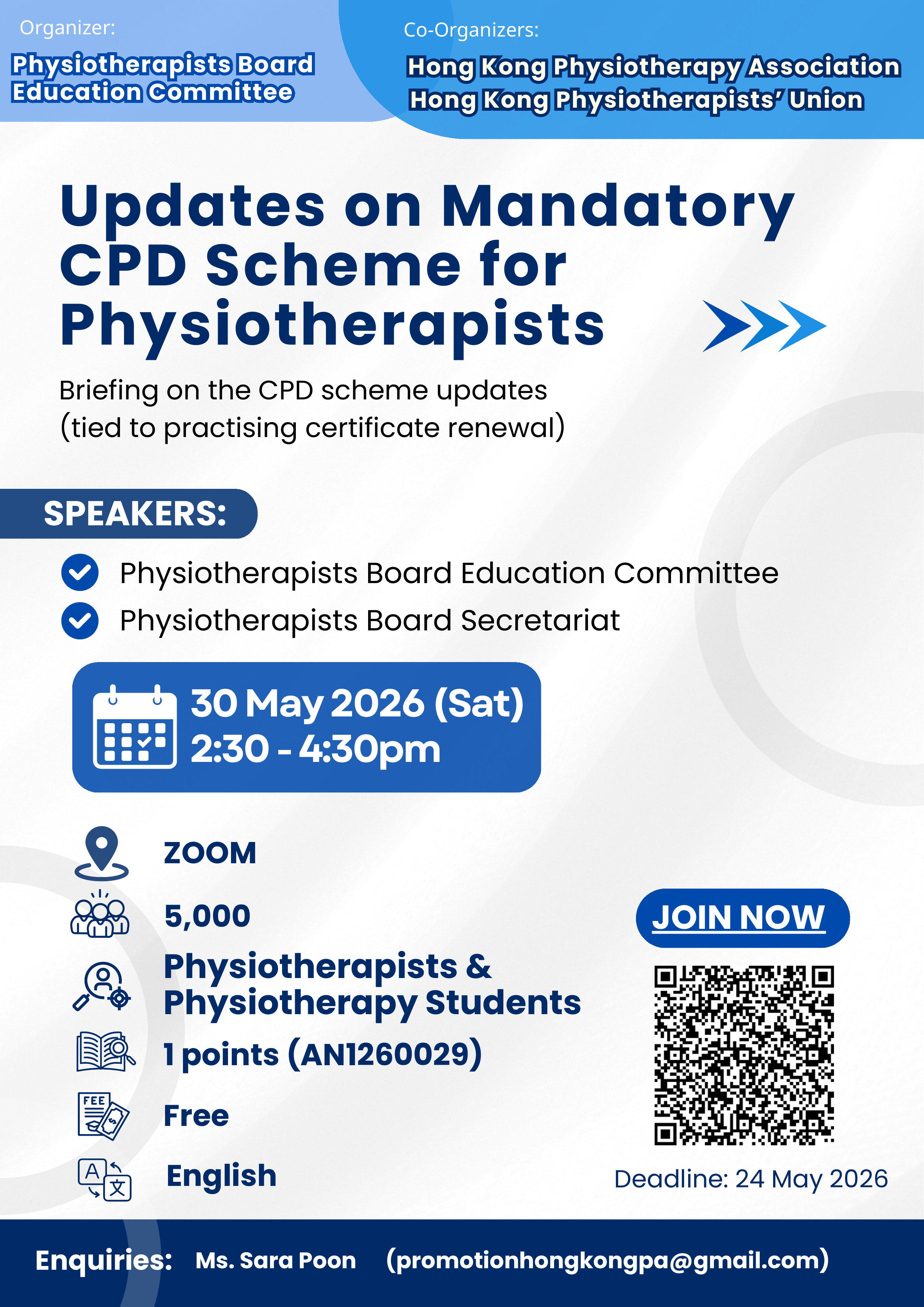 Updates on Mandatory CPD Scheme for Physiotherapists