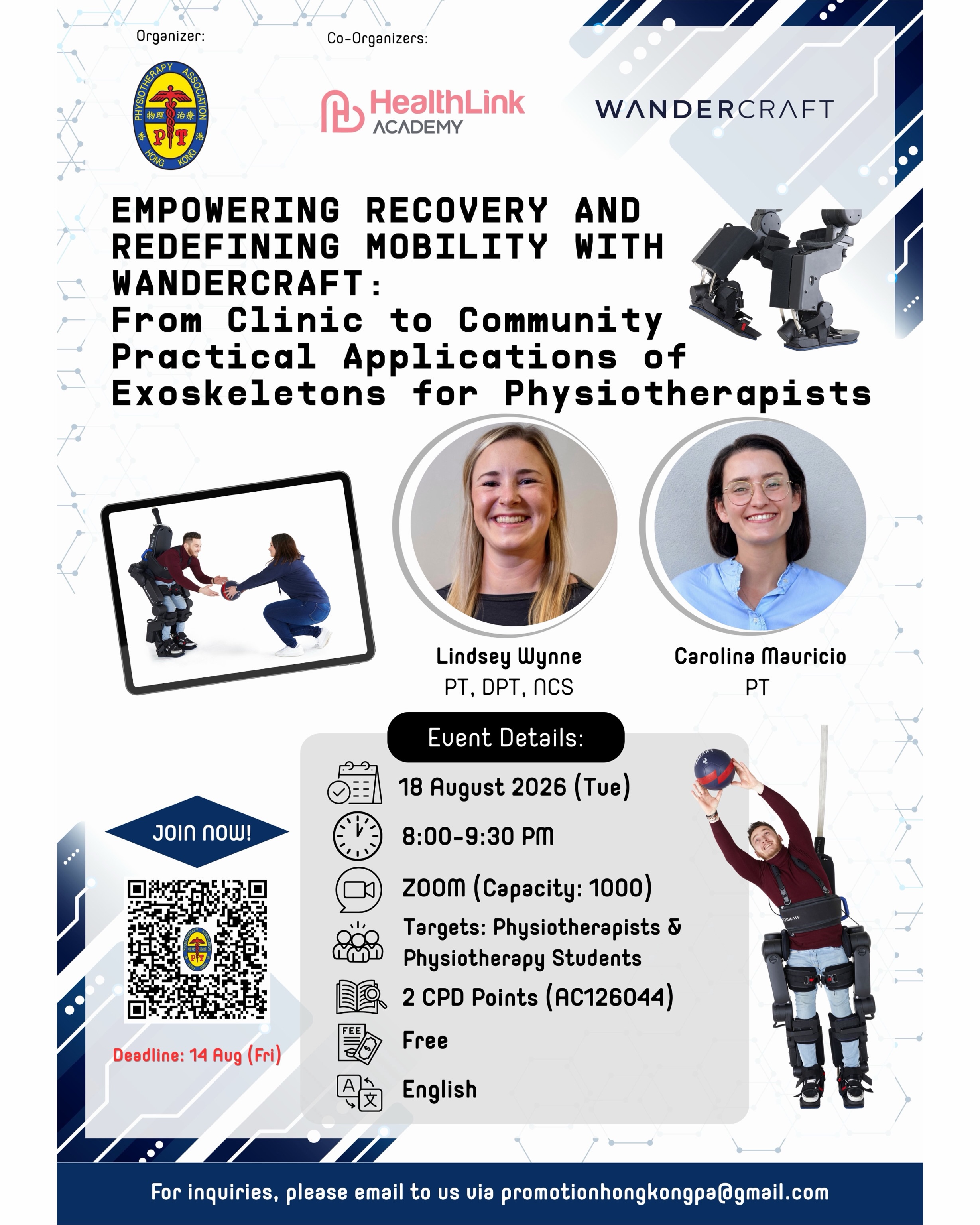 Empowering Recovery and Redefining Mobility with Wandercraft: From Clinic to Community: Practical Applications of Exoskeletons for Physiotherapists